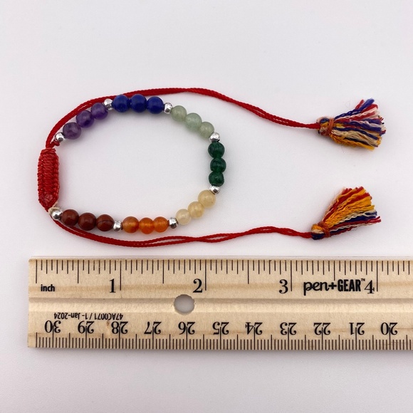 Chakra Rainbow Adjustable Bracelet - Picture 3 of 5